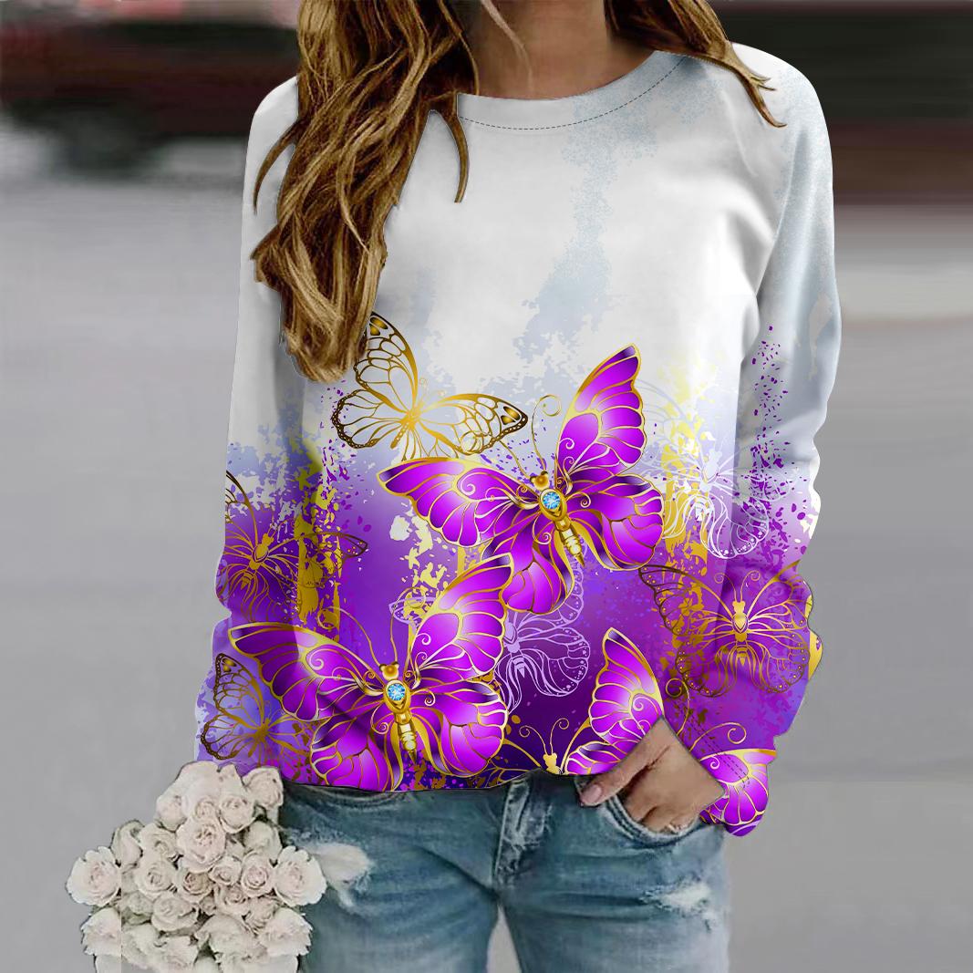 Осенняя женская мода с круглым вырезом и длинным рукавом — фото 2