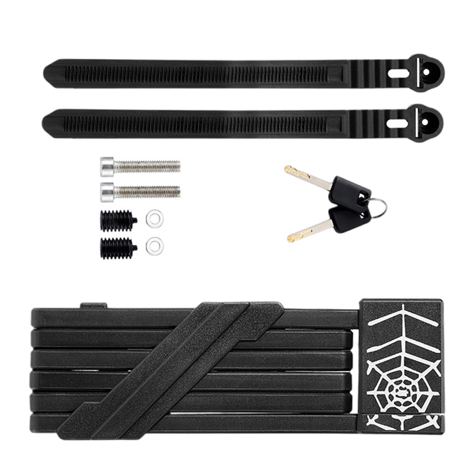 

Складной велосипедный замок с 3 ключами, высокозащищенный замок для скутера, сверхпрочный цепной замок для электровелосипеда, скутера, мотоцикла