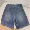 Summer 2025 Retro High-Waisted Denim Shorts - Trendy Slimming Mid-Length Style