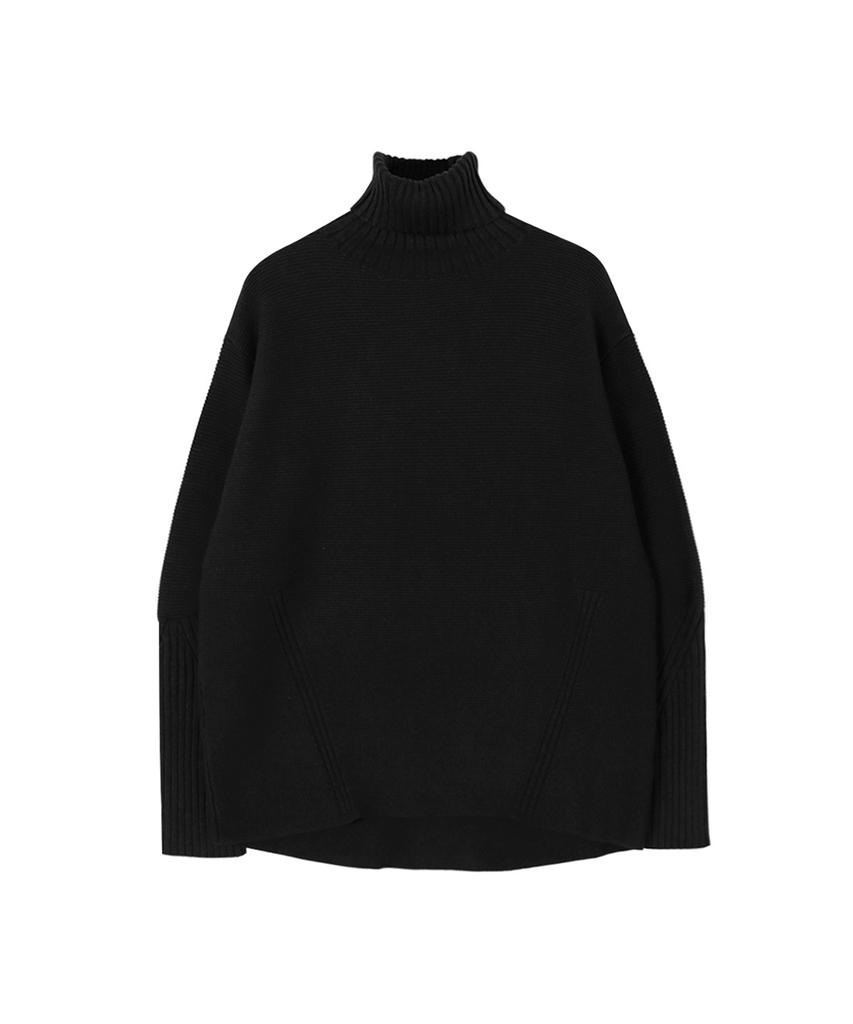 Baseukala Diagonal Patterned Turtleneck Knitwear (7Colors)