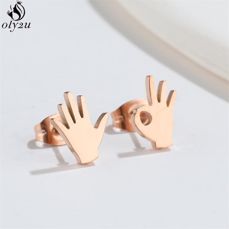 Asymmetry Stainless Steel Key Lock Earring for Women Rabbit Carrot Piercing Jewelry Girls Earrings Gifts Accessories