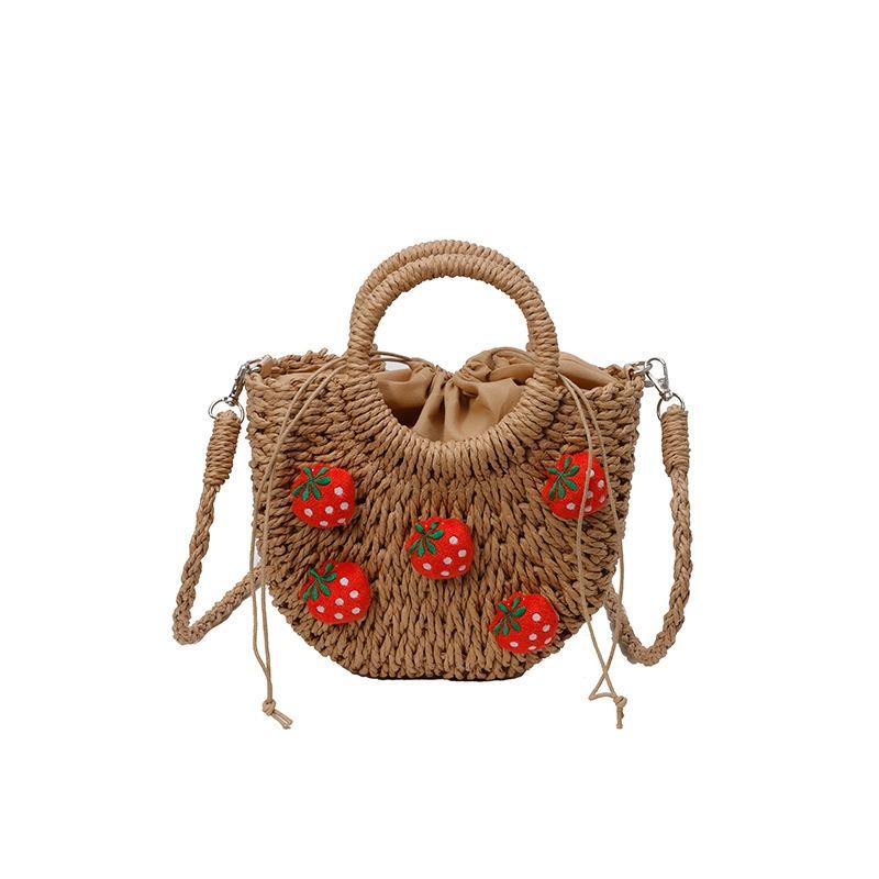 Neue kleine frische Strohwebtasche Neue modische tragbare gewebte Tasche Erdbeer-Umhängetasche