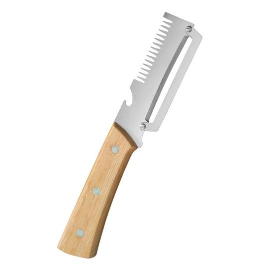 Vegetable Peeler with Handle Wooden Peeler Scallion 3-in-1 Fruit Shredder And Bottle 1pc