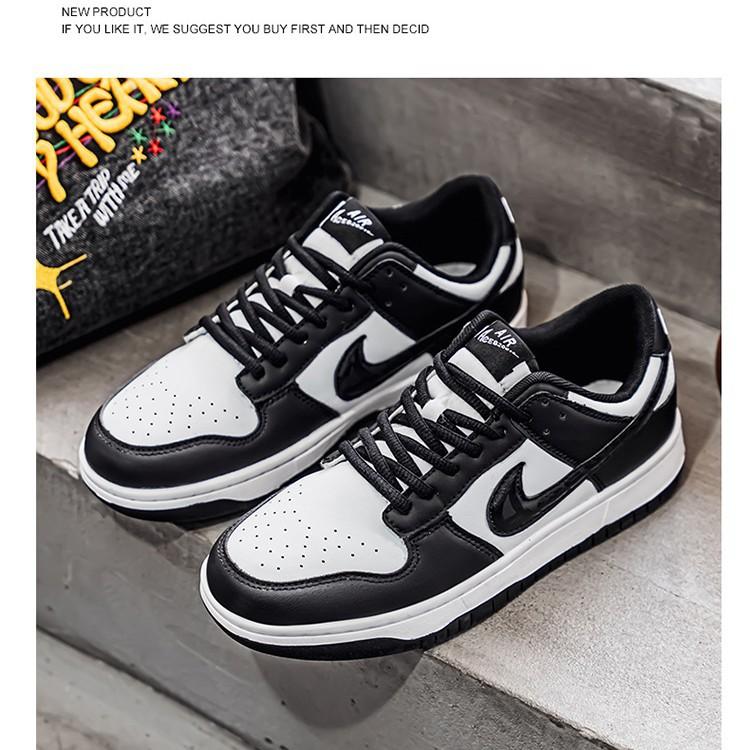 Niedrige Board-Schuhe 26 Herrenschuhe Ruß atmungsaktiv vielseitig Paar schwarz und weiß Panda lässig Sportschuhe