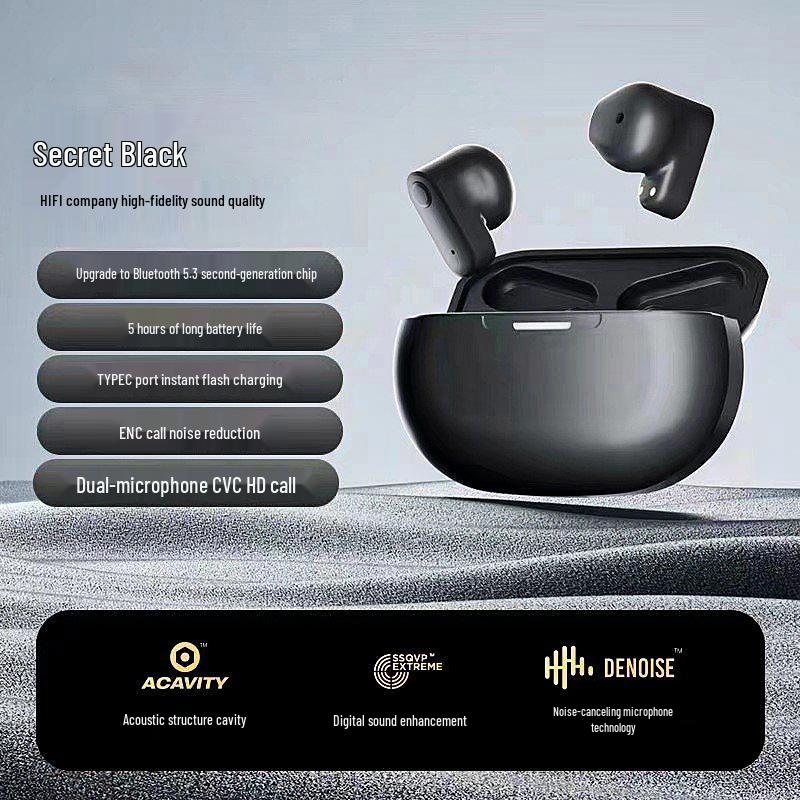 T89 Kabellose Bluetooth-Kopfhörer mit kurzem Griff und Geräuschunterdrückung für Musik & Gaming