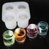 4 Cup Shape Silicone Ice Cube Mold Tray Summer Bar Party DIY Cold Drink Ice Compartment Mold Ice Cup Ice Cube Tray Kitchen Tool