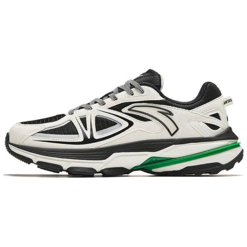 Anta Walker Abrasion Resistant Breathable Low top Running Shoes Women's Black White Sneakers 122418890-7