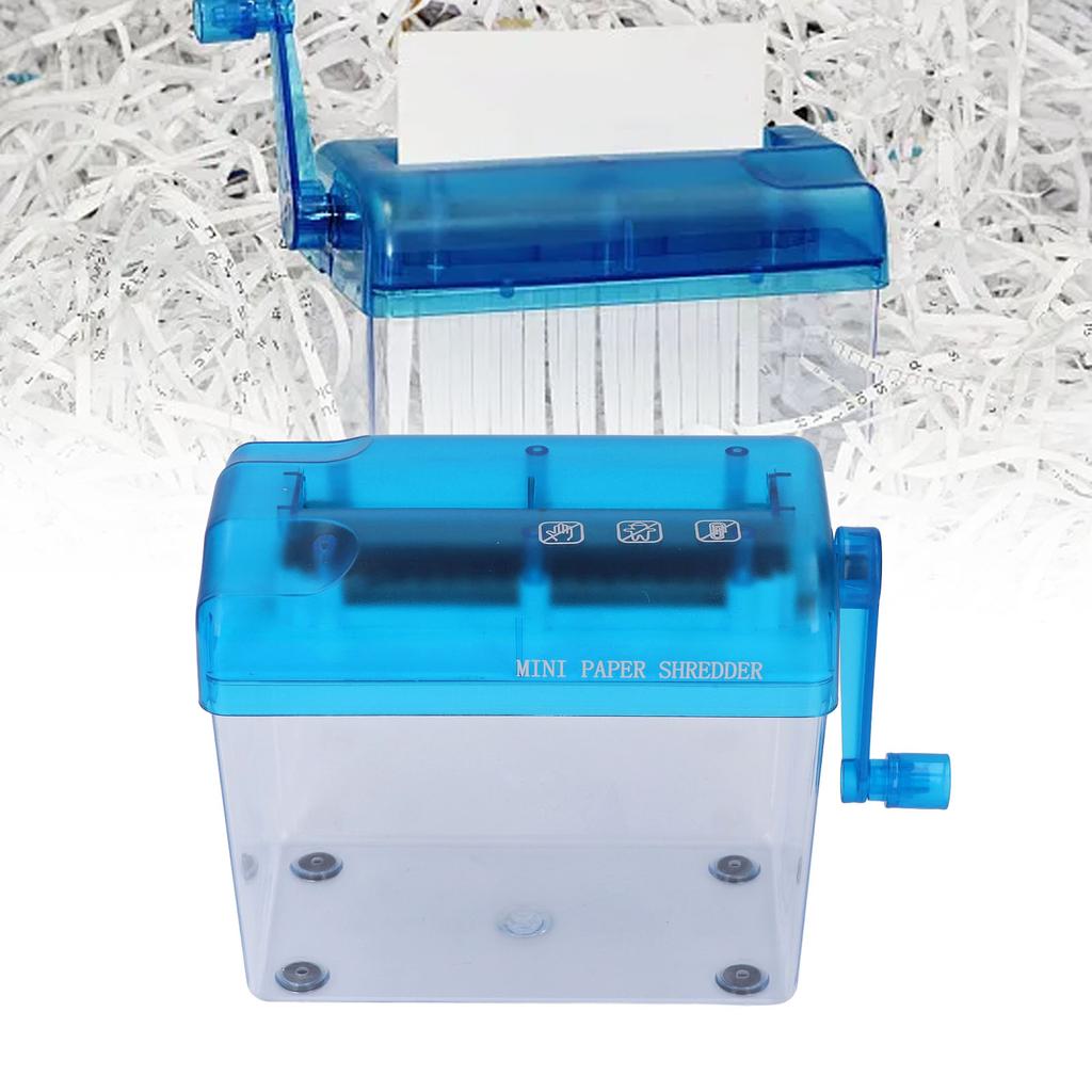 Manual Shredder 1 Liter Strip Cut Manual Shredder Machine Non Slip Base Compact Portable Suitable Office Home No Power Required