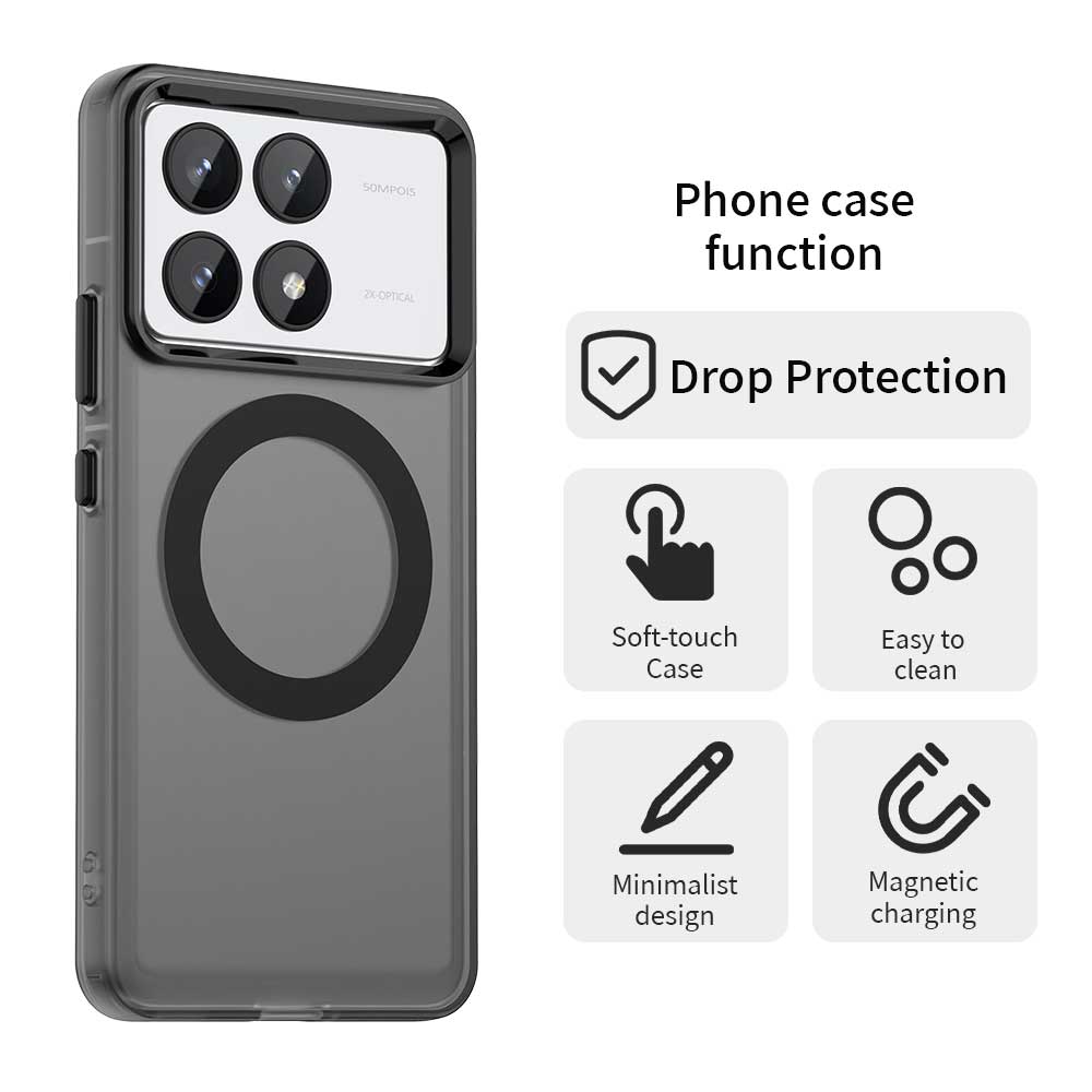 Candy Bumper Case For Poco M6 F6 X6 Pro 5G Xiaomi Poko Little C65 C75 4G Magnetic Wireless Charge for Magsafe Case