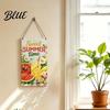 Solid Wood Wall Plaque Summer Wooden Hanging Sign, Welcome Sign Front Door Decor with Refresh Home Rope, Colorful Hanger for Seasonal Farmhouse Beach