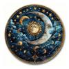 Retro Round Metal Tin Signs Sun And Moon Face Decor Pattern Nostalgic Iron Painting Novelty For Cafe Bar Man Cave Wall Decor