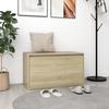 VidaXL Entry Bench 80x40x45 Cm Sonoma Oak Chipboard