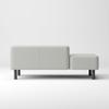 MUJI Sofa Bench Cotton Heather Light KB4RRA2A Cover, Canvas, Gray,