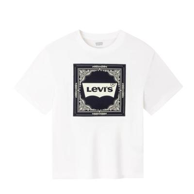 Levis T-Shirt Cashew Flower Print Short Sleeve Candy White Men Tops LV2412114GS-002