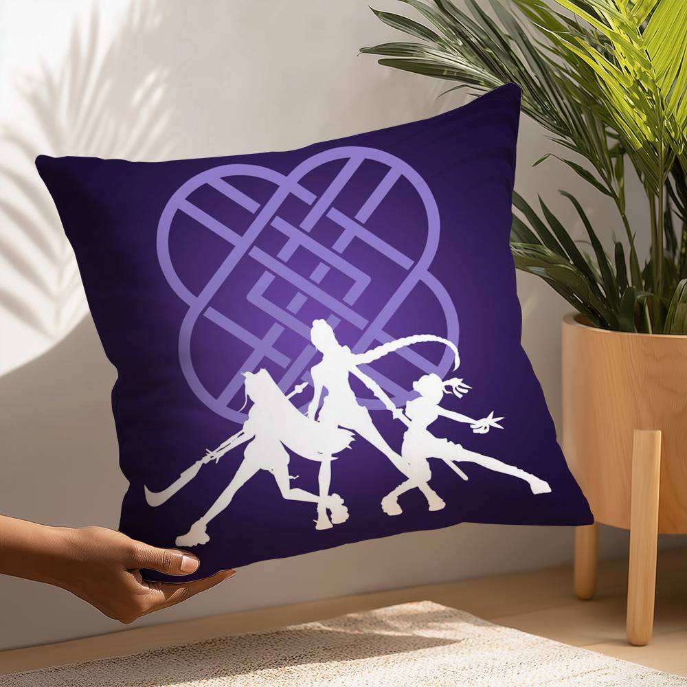 K-kpop D-Demon H-Hunters Pillow Case Plush Fabric Soft  Pillowcase Double Sided Print Cushion Cover Household Gifts