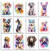 Color Pet Portrait Canvas Poster Watercolor Dogs French Bulldog Shiba Inu Painting Animal Art Print Wall Picture Room Home Decor