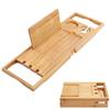 Utoplike Bamboo Bath Tray, Adjustable Bath Tray, Expandable Bath Rack, Portable Wine Holder