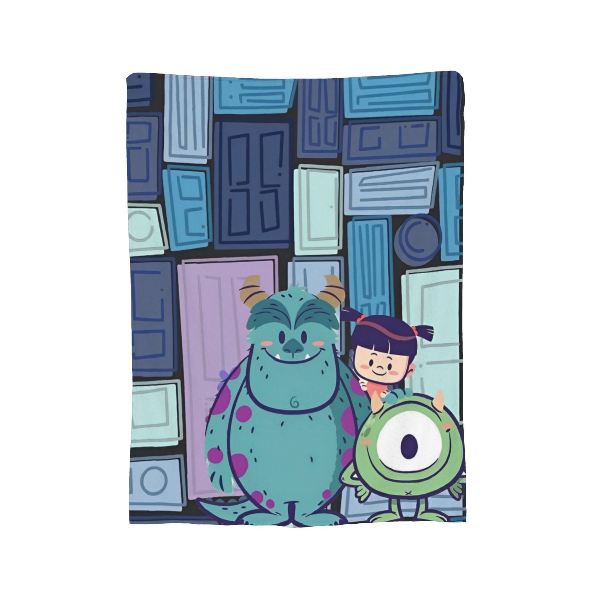 Mike James P. Sullivan Monsters Inc Pattern Flannel Blanket Vintage Throw Blanket for Sofa Bedding Lounge Bedspread 75x90cm