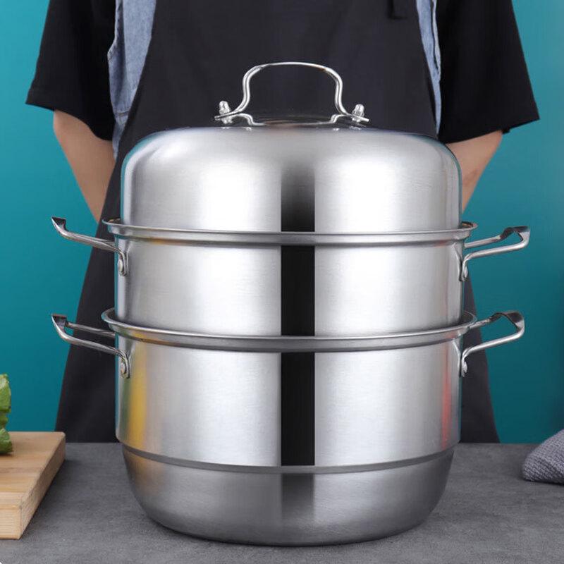 

ZISIZ 3-Layer 304 Stainless Steel Steamer Pot