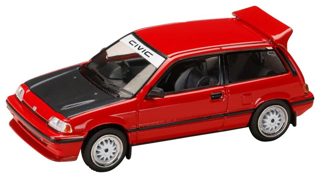 Hobby Japan HJ64 Honda Civic Late Street Racer Red Finished Model HJ645029R 1/64 (AT) Version/JDM