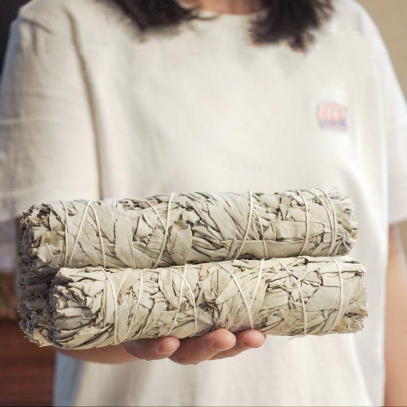 White Sage Plant Powder Handmade Thread Incense Tray DIY Incense Indoor Smoked Spices Play Seal To Purify Air Help Sleep