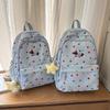 Puppy Dot Print Backpack Junior High School Student Lightweight Schoolbag Girls Large Capacity Backpack