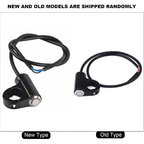 Motorrad-Startknopf mit Hupe, Scheinwerfer, Bremse, Nebelscheinwerfern - 7/8" (22mm) Automatische Rückkehr mit grünem Licht