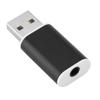 External USB 2.0 to 3.5mm Stereo   Sound Card Mic Adapter Speaker (Black)