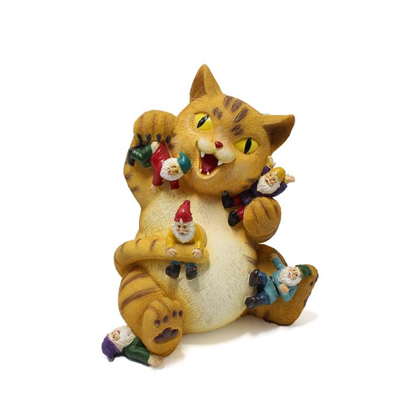 Creative Resin Home and Courtyard Animal Decorations for Cats and Dwarfs, Landscape