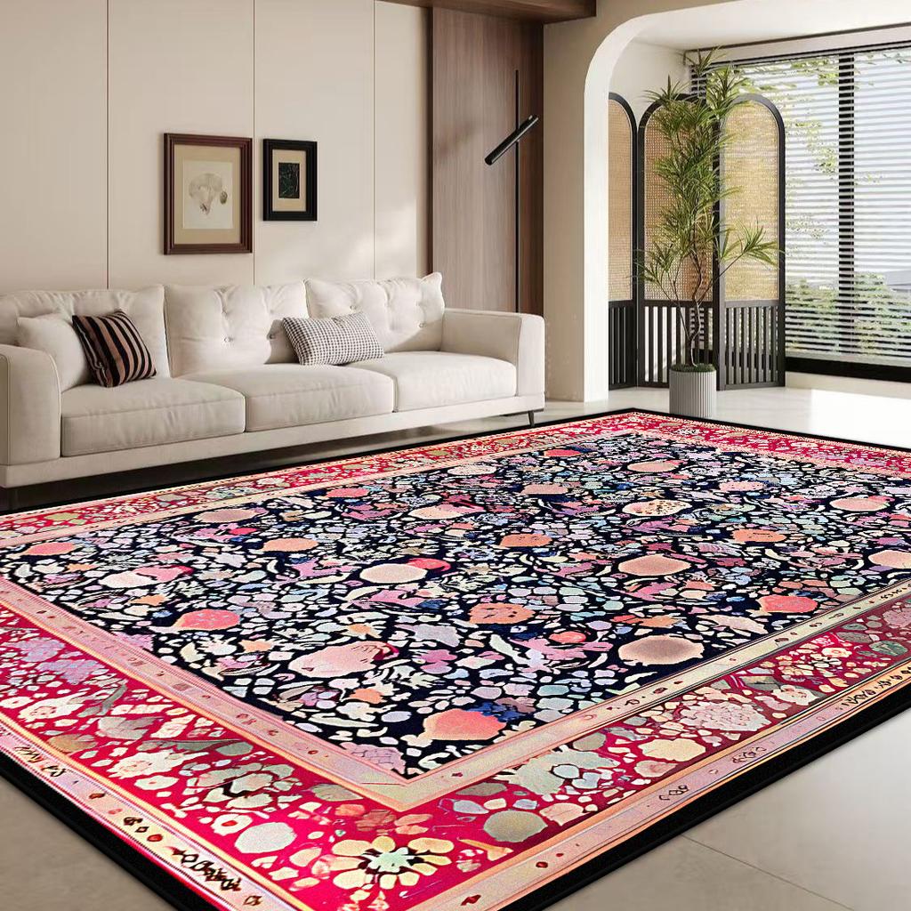 Retro Print Large Area Carpet Living Room American Decoration Sofa Table Area Rugs Non-slip Washable Bedroom Cloakroom Floor Mat