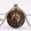 A Vintage Christian Ephesians 6:10 God Is Fully Armed Pendant Necklace. Time Gem Is Suitable for Men and Women To Wear As a Gift for Daily Use.