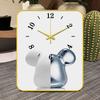 Modern Minimalist Table Clock Bedroom Desk Decor Silent Sweep Movement Wooden Frame Dual-Sided Analog Timepiece