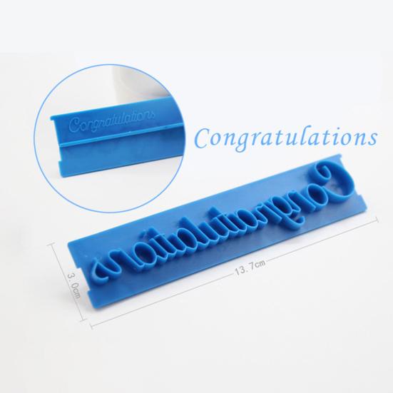 6Pcs Blessing Letter Cake Mold Fondant Chocolate Decorating Home DIY Baking Tool