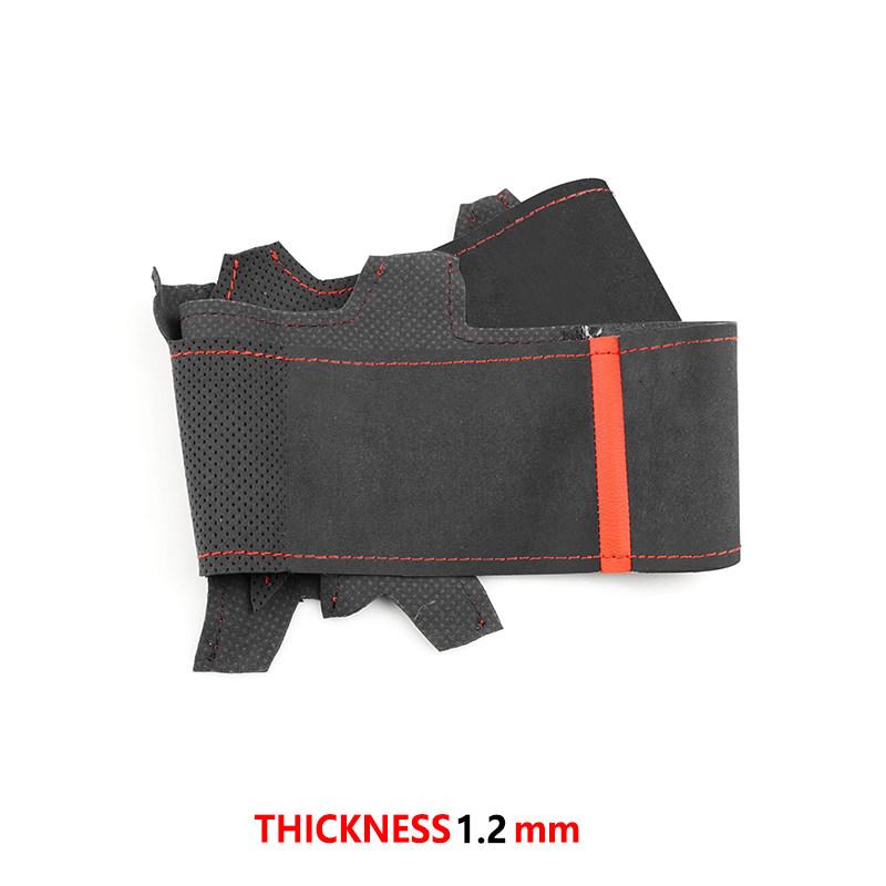 Car Interior Steering Wheel Suede Leather Cover Trim Hand Sewing Trim For Toyota Prius 30 XW30 2009-2015 Prius C US 2012-2017