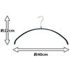 MAWA Non-Slip Body Hangers, Made In Germany, Set of 10, Black, 10-Year Warranty
