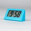 1Pcs Time Display Mini Triangle Clock Silent Desktop Electronic Clock  For Home Bedroom Office Car