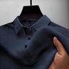 Golf Shirt Men Summer New Men's Lop-up Hollow Short-sleeved Polo Shirt Ice Silk Cool T-shirt Male