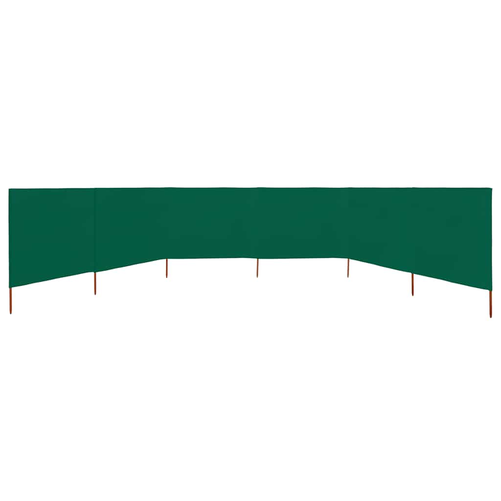 6 Piece Windscreen Mesh 800 x 160 cm Green