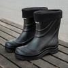 Fashion Bundle Rain Shoes New Short Tube Non-slip Medium Tube Rain Shoes Short Water Shoes Velvet Outdoor Work Rubber Shoes Batch