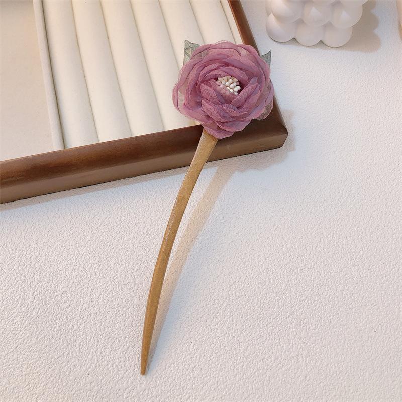 Vintage Hair Stick NaturalSandalwood Hairpin Women Girls Hair Clips Pins Antiquity Chinese Style Hair Accessories Jewelry Women