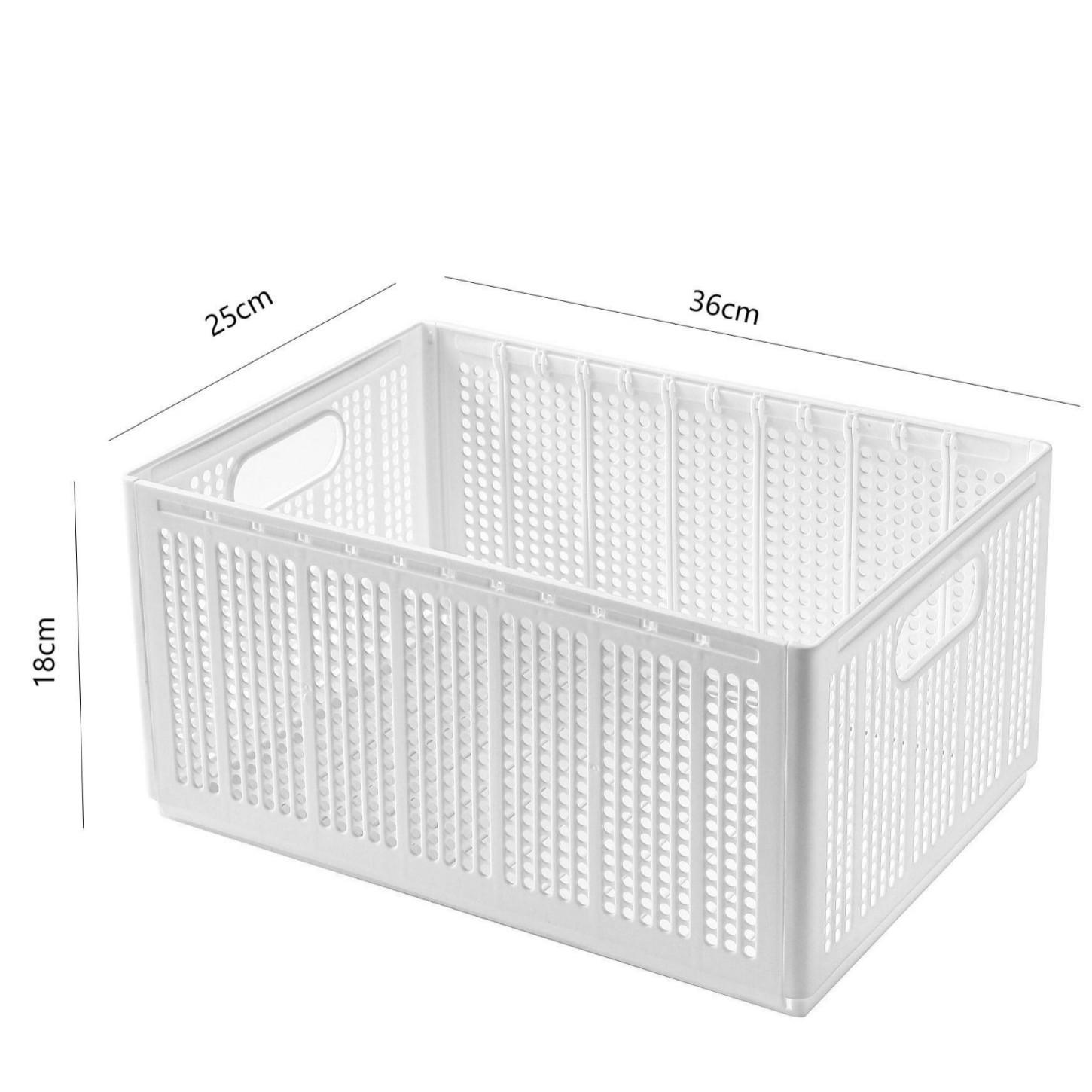 Collapsible Plastic Clothes Storage Organizer for Pants, Underwear, and More No dividers