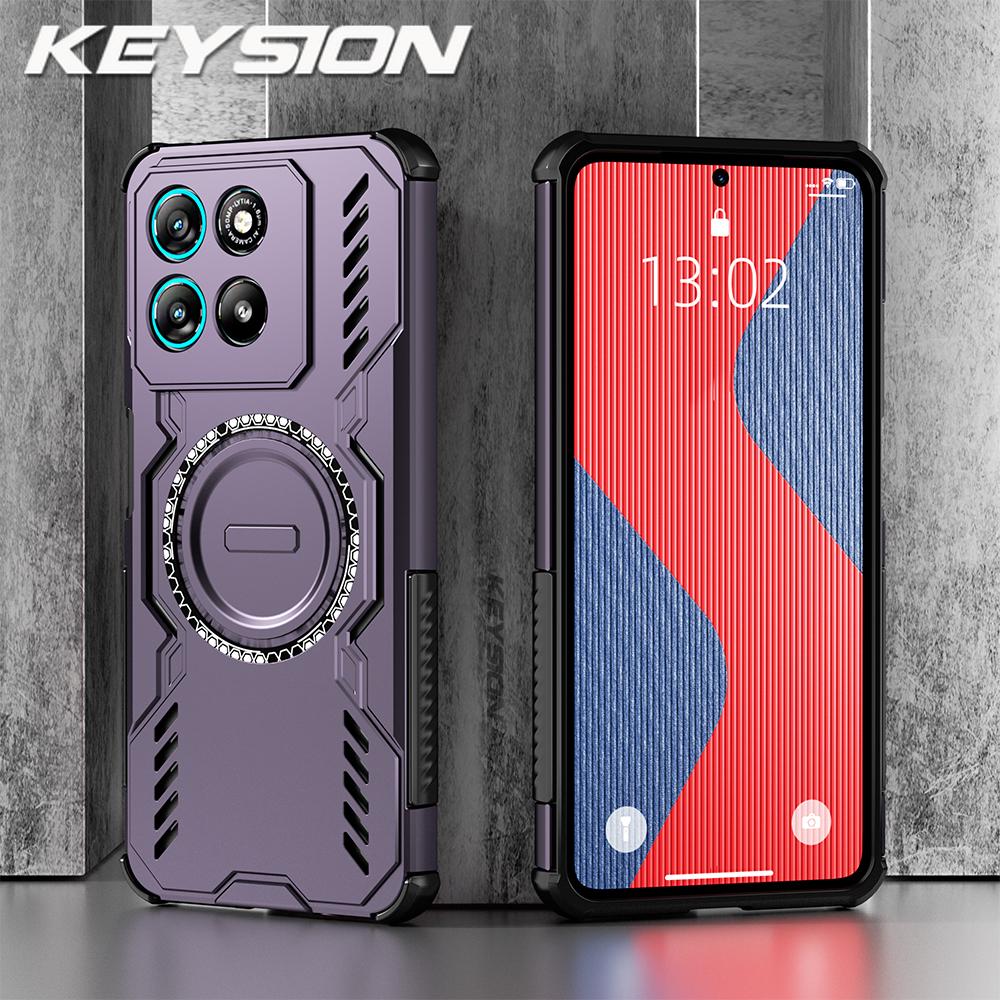 

KEYSION Heat Dissipation Case for Motorola G86 5G G57 G67 Power Magnetic Cooling Shockproof Phone Cover for MOTO G100 G15 G75 5G for MOTO G75 5G