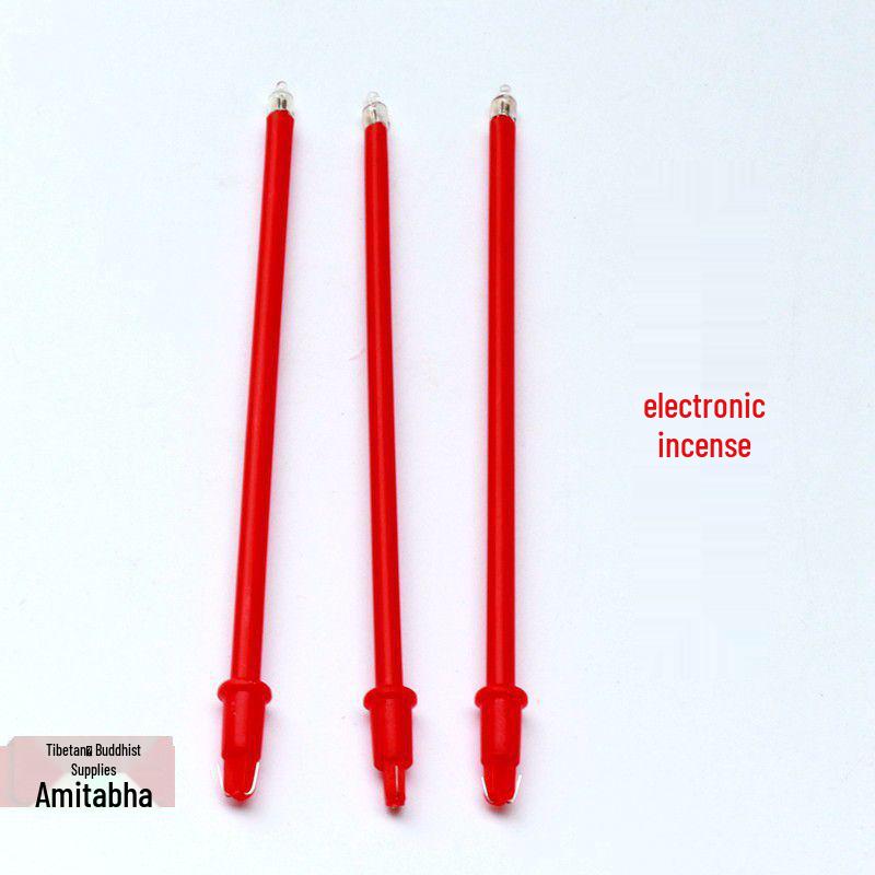 Buddha Offering Electric Candelabra: Complete Set with Incense Burner and Everlasting Lamp for Home Use