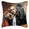 Hip Hop Rapper Eminem Pillow Covers Cartoon Sofa Decorative Home Doublesided Printing Short Plush Cute Cushion Cover
