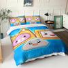 Copripiumino Federa Lankybox Foxy Boxy Set Biancheria da Letto Adulto Ragazzo Ragazza Decorazione Camera da Letto Regalo per Bambini Singolo Matrimoniale