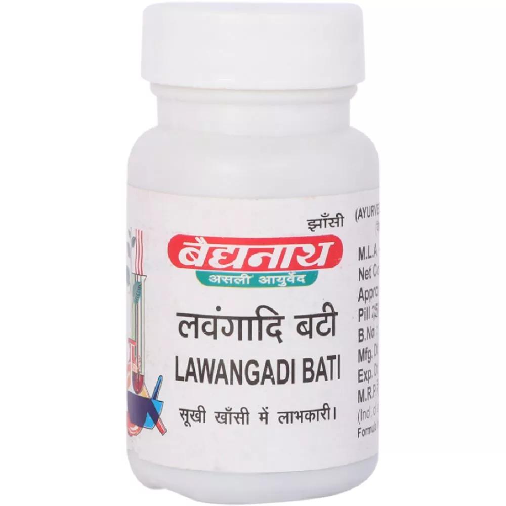 Baidyanath Jhansi Lavangadi Vati Tablets 10 Gm X Pack of 3 | Herbal Ayurvedic Blend for Cough Cold & Throat Comfort | Traditional Respiratory Care