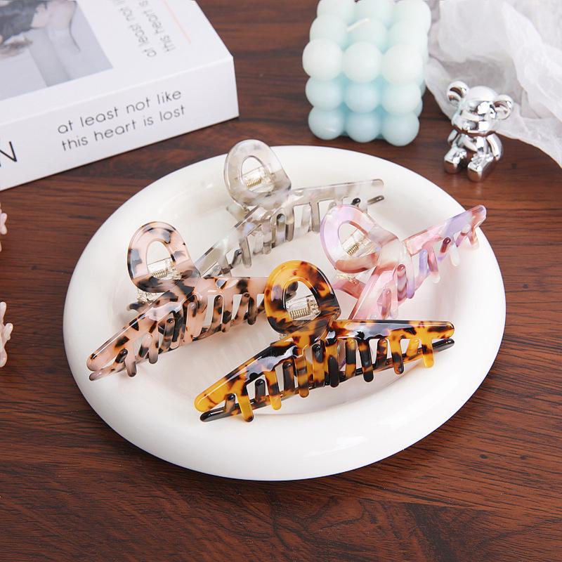 Retro French Mermaid Acetate Shark Hair Clip for Women