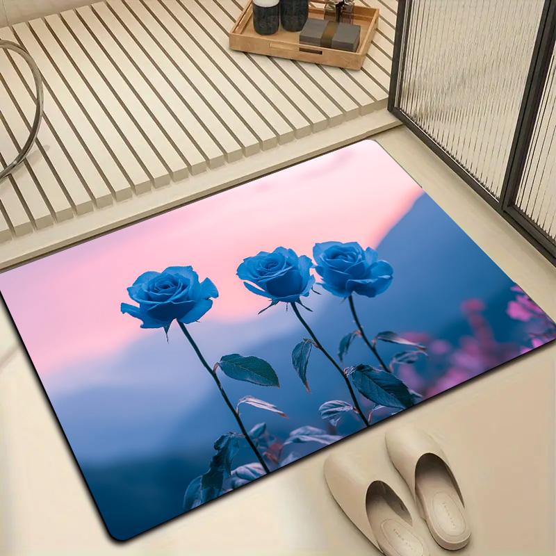 1 Piece of Super Absorbent Bathroom Mat, , Anti Slip and Absorbent, Shower Mat, Bathroom Mat, Door Floor Mat