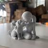 3D Printed Girl And Dog Statues Cute Canine Statues Crafts Nordic-Style Ornaments  Home Decoration