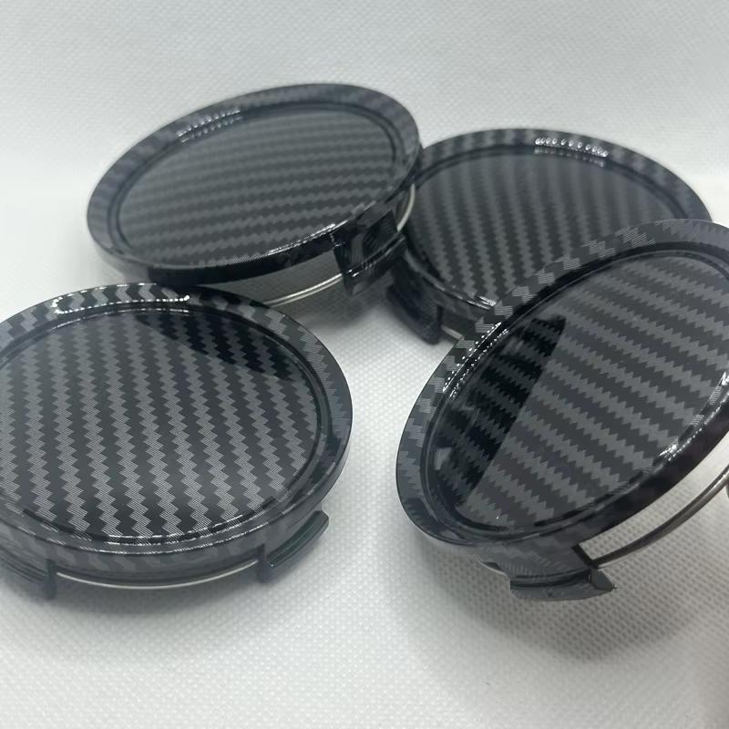 4Pcs/Set 75mm Carbon Fiber Pattern Car Vehicle Wheel Hub Center Cap Cover ABS High Quality Durable Exterior Car Auto Accessories